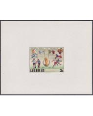 F-EX52428 LIBERIA MNH 1982 CHAMPIONSHIP SOCCER FOOTBALL IMPERF CARDBOAD PROOF.