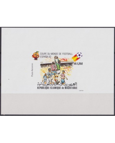 F-EX52415 MAURITANIA MNH 1982 CHAMPIONSHIP SOCCER FOOTBALL IMPERF DELUXE PROOF.