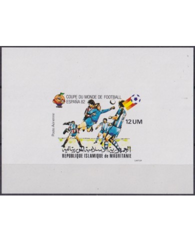 F-EX52418 MAURITANIA MNH 1982 CHAMPIONSHIP SOCCER FOOTBALL IMPERF DELUXE PROOF.