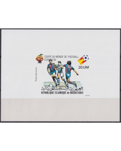 F-EX52419 MAURITANIA MNH 1982 CHAMPIONSHIP SOCCER FOOTBALL IMPERF DELUXE PROOF.
