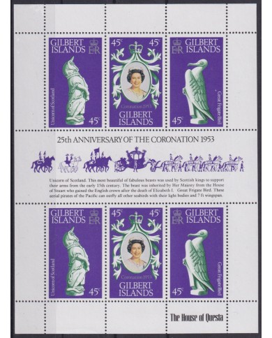 F-EX52496 GILBERT IS MNH 1978 SILVER JUBILEE CORONATION ELIZABETH II.