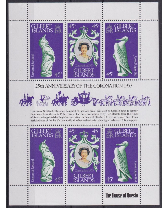 F-EX52496 GILBERT IS MNH 1978 SILVER JUBILEE CORONATION ELIZABETH II.