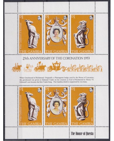 F-EX52497 GAMBIA MNH 1978 SILVER JUBILEE CORONATION ELIZABETH II.