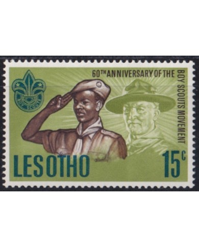 F-EX52583 LESOTHO MNH 1967 60th ANIV OF BOYS SCOUTS JAMBOREE.