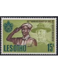 F-EX52583 LESOTHO MNH 1967 60th ANIV OF BOYS SCOUTS JAMBOREE.