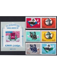 F-EX51978 SOUTH ARABIA SAUDI AJMAN MH 1967 IDAHO JAMBOREE BOYS SCOUTS.