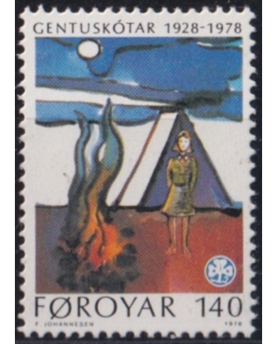 F-EX52605 FAROE FOROYAR MNH 1978 BOYS SCOUTS.