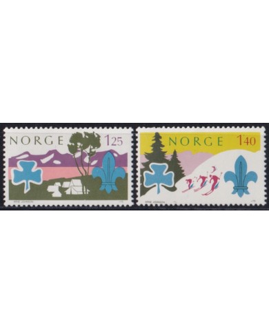 F-EX52607 NORWAY NORGE MNH 1975 LORD BADEM POWELL BOYS SCOUTS JAMBOREE.