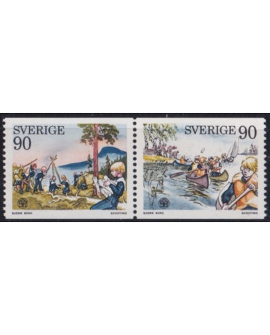 F-EX52609 SVERIGE SWEDEN MNH 1975 LORD BADEM POWELL BOYS SCOUTS SCOUTING.