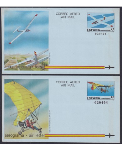 F-EX52481 ESPAÑA SPAIN 1985 AEROGRAMME AIRPLANE AVIATION AVION.