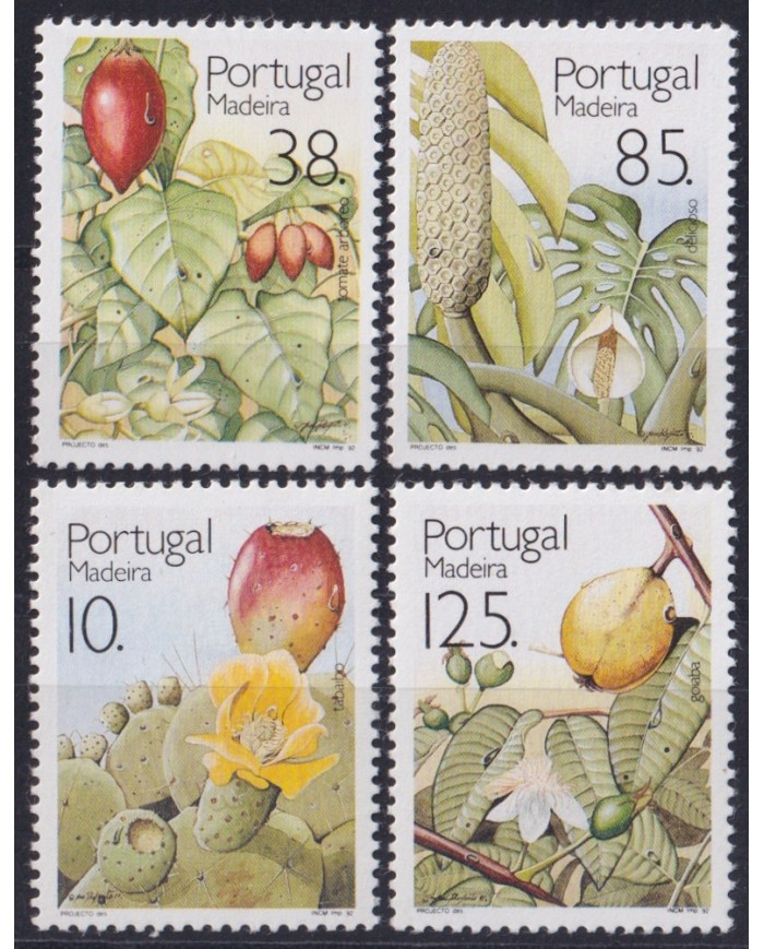 F-EX52511 MADEIRA PORTUGAL MNH 1992 FRUIT GARDEN FLOWER FLORES.