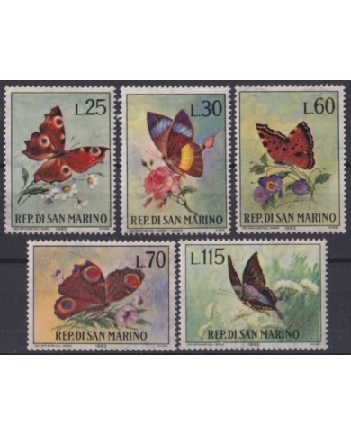 F-EX52632 SAN MARINO 1963 MH VII INSECTS BUTTERFLIES PAPILLON MARIPOSAS.