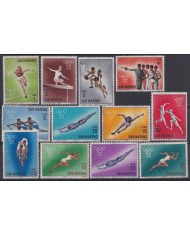 F-EX52633 SAN MARINO 1963 MNH OLYMPIC GAMES TOKIO CYCLING ATHLETISM FENCING.
