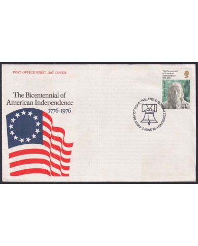 F-EX51277 UK ENGLAND 1976 FDC EDINBURGH CANCEL BICENTENARY US INDEPENDENCE.