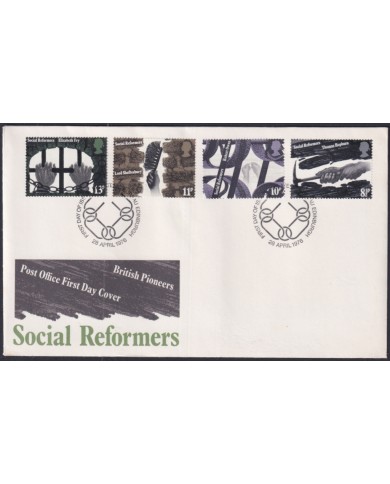 F-EX51276 UK ENGLAND 1976 FDC EDINBURGH CANCEL SOCIAL REFORMERS MINING.