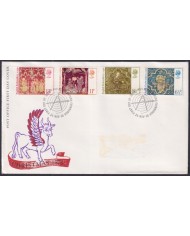 F-EX51285 UK ENGLAND 1976 FDC EDINBURGH CANCEL CHRISTMAS ART PAINTING.