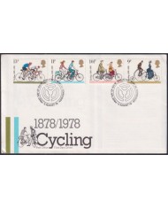 F-EX51302 UK ENGLAND 1977 FDC EDINBURGH CANCEL CYCLING CYCLE.