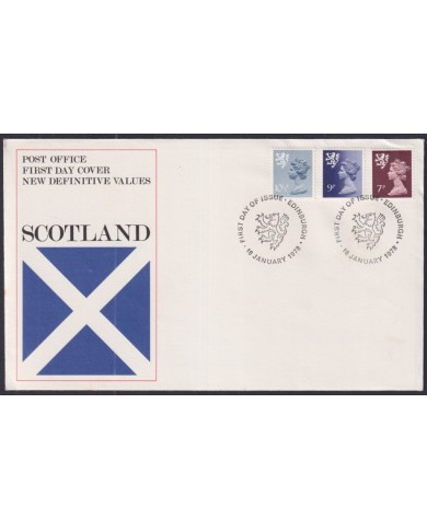 F-EX51294 UK ENGLAND 1978 FDC EDINB CANCEL SCOTLAND MACHIN DEFINITIVE STAMPS.