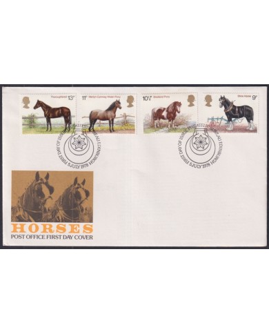 F-EX51299 UK ENGLAND 1978 FDC EDINBURGH CANCEL HORSE CABALLOS.