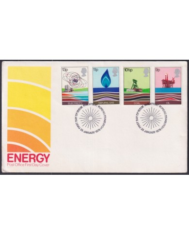 F-EX51296 UK ENGLAND 1978 FDC EDINBURGH CANCEL ENERGY PETROLEUM OIL GAS COAL.