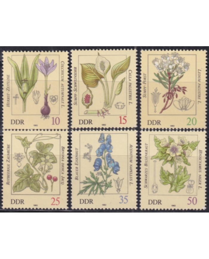 F-EX50842 GERMANY DDR MNH 1982 FLOWER FLORES GARDEN.