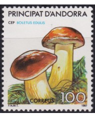 F-EX50856 ANDORRA MNH 1987 MUSHROOM BOLETUS EDULIS FLOWER FLORES GARDEN.
