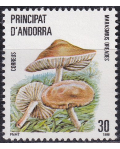 F-EX50859 ANDORRA MNH 1986 MUSHROOM MARASMIUS FLOWER FLORES GARDEN.