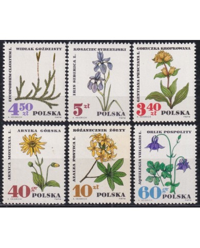 F-EX50867 POLAND MNH 1967 FLORES FLOWERS.
