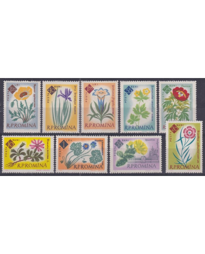 F-EX50835 RUMANIA MNH 1961 BOTANICAL FLOWER FLORES.