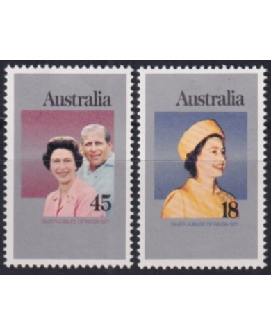 F-EX49616 AUSTRALIA UK ENGLAND MNH 1977 ROYAL FAMILY SILVER JUBILEE CORONATION.