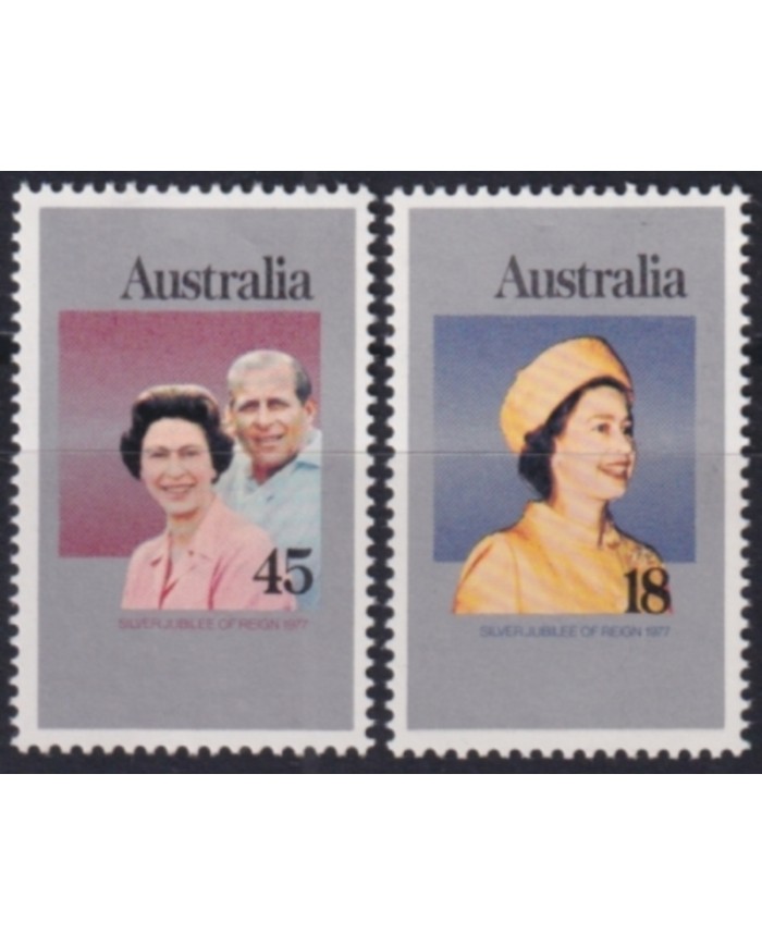 F-EX49616 AUSTRALIA UK ENGLAND MNH 1977 ROYAL FAMILY SILVER JUBILEE CORONATION.