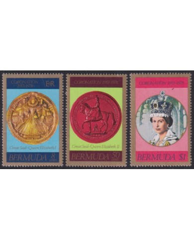 F-EX49583 BERMUDA UK ENGLAND MNH 1978 ROYAL FAMILY SILVER JUBILEE CORONATION.