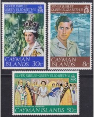 F-EX49602 CAYMAN UK ENGLAND MNH 1977 ROYAL FAMILY SILVER JUBILEE CORONARTION.