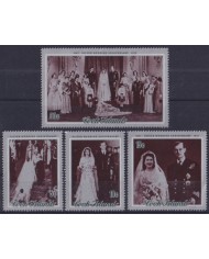 F-EX50049 COOK UK ENGLAND MNH 1972 ROYAL FAMILY SILVER WEDDING.