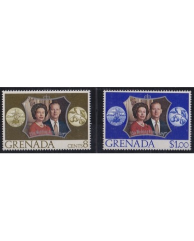 F-EX49572 GRENADA UK ENGLAND MNH 1981 ROYAL WEDDING SILVER JUBILEE.