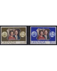 F-EX49572 GRENADA UK ENGLAND MNH 1981 ROYAL WEDDING SILVER JUBILEE.