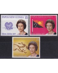 F-EX49592 PAPUA NEW GUINEA UK ENGLAND MNH 1977 ROYAL SILVER WEDDING.