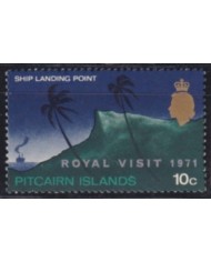 F-EX50004 PITCAIRN IS UK ENGLAND MNH 1973 ROYAL VISIT SHIP LANDING POINT.