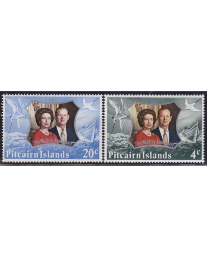 F-EX49999 PITCAIRN IS UK ENGLAND MNH 1977 ROYAL SILVER WEDDING.