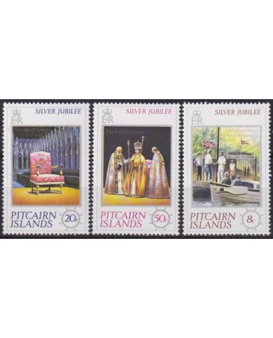 F-EX49610 PITCAIRN IS UK ENGLAND MNH 1977 ROYAL SILVER JUBILEE CORONATION.