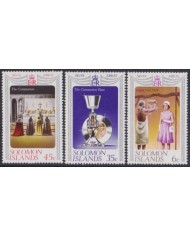 F-EX49575 SOLOMON IS UK ENGLAND MNH 1977 ROYAL SILVER JUBILEE CORONATION.