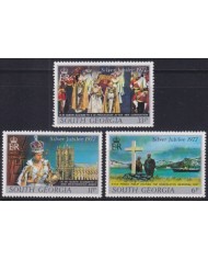 F-EX49589 SOUTH GEORGIA IS UK ENGLAND MNH 1977 ROYAL SILVER JUBILEE CORONATION.