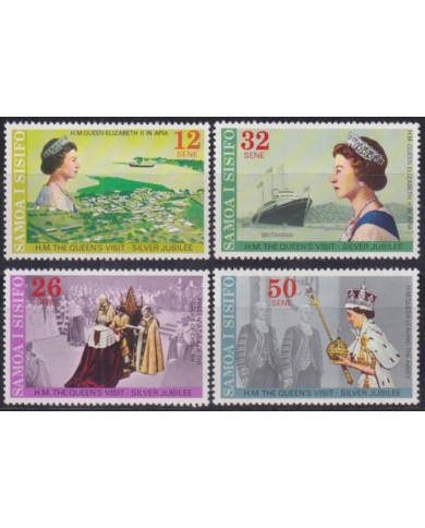 F-EX49586 SAMOA I SISIFO IS UK MNH 1977 ROYAL SILVER JUBILEE CORONATION SHIP.