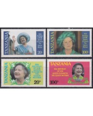 F-EX49591 TANZANIA UK ENGLAND MNH 1980 80th QUEEN MOTHER.