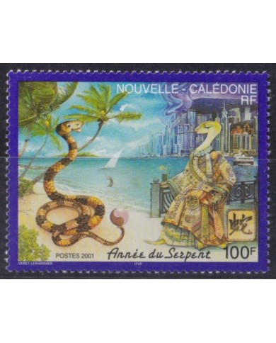 F-EX52527 NEW CALEDONIE MNH 2001 CHINA MOON YEAR SNIKE YEAR.