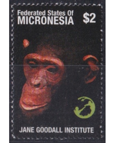 F-EX52528 MICRONESIA MNH JANE GOODALL INSTITUTE MONKEY CHIMPANCE.