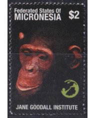 F-EX52528 MICRONESIA MNH JANE GOODALL INSTITUTE MONKEY CHIMPANCE.