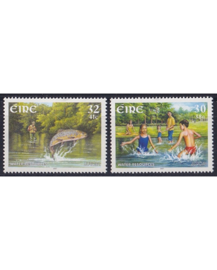 F-EX52532 EIRE IRELAND MNH 2001 EUROPA FISHING FISH.