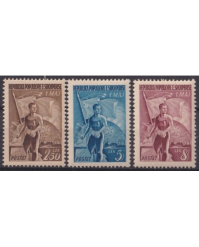F-EX48673 ALBANIA 1949 MH LABOR DAY.