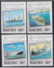 F-EX52549 NAURU MNH 1984 LLOYD LIST SHIP INSURANCE.